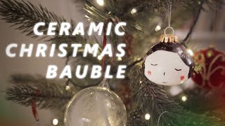 Making a Porcelain Christmas Bauble on the Wheel  Pottery Decorations  Xmas 2020 [upl. by Roy474]