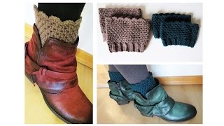 Boot Cuffs  Beinstulpen häkeln  Anleitung eng sub [upl. by Pepin]