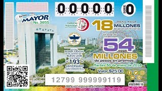 Sorteo Mayor No3655 del Martes 30 de Enero de 2018 quot193 Aniv Tribunal Superior de Justicia NLquot [upl. by Danette65]