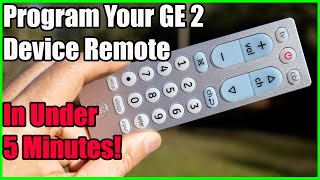 Programming a GE Big Button 2 Device Remote to Your Devices [upl. by Ninerb812]