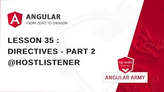 Directive  Part 2  HostListener  Master Angular Framework In Arabic [upl. by Louise]