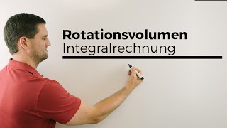 Rotationsvolumen Integralrechnung  Mathe by Daniel Jung [upl. by Nwadahs]