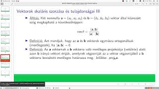 ONFIZ10401 Elemi lineáris algebra gyakorlat 2024 szeptember 12én [upl. by Arved]