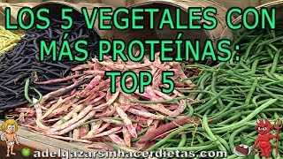 LOS 5 VEGETALES CON MÁS PROTEÍNAS TOP 5  ADELGAZAR SIN HACER DIETAS [upl. by Yenduhc]