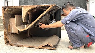 Restoration 1200W active studio subwoofer  Long abandoned subwoofer restore [upl. by Benilda]