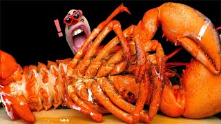 MUKBANG SEAFOOD GIANT LOBSTER 대왕 랍스터 먹방 tôm hùm ลอบสเตอร์ ロブスター ASMR EATING SOUNDS [upl. by Tabb785]