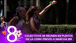 Colectivos se alistan para la marcha del 8M [upl. by Aivilys]