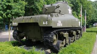 Sherman M4A1 76w mounted on display plinth Netherlands [upl. by Rama]