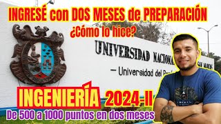 INGRESO a la UNMSM con tan solo DOS MESES de PREPARACIÓN Admisión 2024II INGENIERÍA MECÁNICA DE F [upl. by Amekahs]