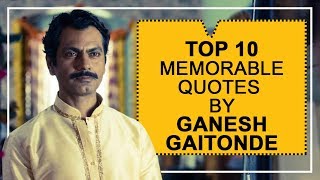 Top 10 GEMS by Sacred Games Ganesh Gaitonde [upl. by Peonir843]