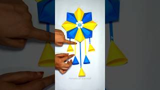 ❄️Wall Hanging Craft Ideas With Paper Flowers Easy ☃️ shorts viral youtubeshorts [upl. by Mab]