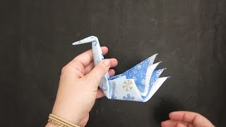 HOW TO ORIGAMI SWAN NAPKIN FOLD [upl. by Spearing]