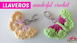 Llaveros crochet mariposas fáciles [upl. by Analos295]