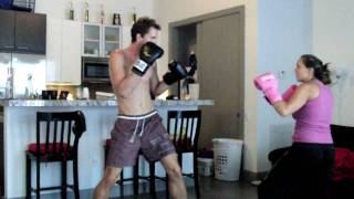 Boxing Girlfriend knocks out her Boyfriend [upl. by Tap215]