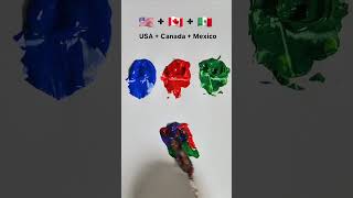 What color do mixed North American Flags make colormixing paintingmixing [upl. by Shelba]