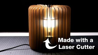 Simple Glowing Table Lamp Made with a Laser Cutter [upl. by Isherwood]