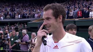 Andy Murrays Funniest Wimbledon Moments [upl. by Yojenitsirk]