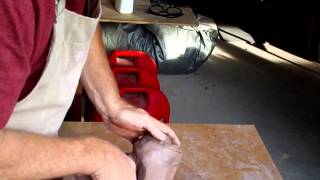 SIMON LEACH POTTERY  Learning how to wedge and knead clay for throwing [upl. by Gaeta20]