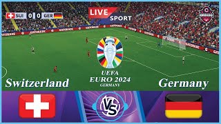 Schweiz gegen Deutschland Livin  Euro2024  Spiel heute live  Videospielsimulation [upl. by Auqenet]