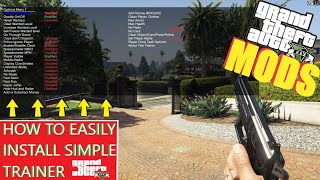 How To Easily Install Simple Trainer 2021 GTA 5 MODS  GTA5 GTAV [upl. by Shandie]