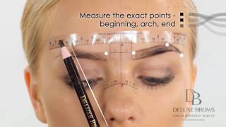 Deluxe Brows® Microblading Tutorial Sticky Ruler [upl. by Anina403]