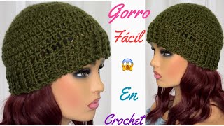 Gorro Tejido en CROCHET Paso a Paso [upl. by Nairbal]