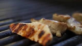 Grill Chicken Breast 04  Free Stock Footage [upl. by Yllehs]