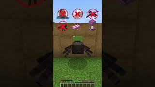 Smallest Holes vs Different Mobs minecraft shorts meme [upl. by Nerta]