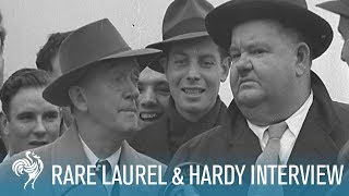 Laurel amp Hardy Rare Interview with an Iconic Comedy Duo 1947  British Pathé [upl. by Dempster728]