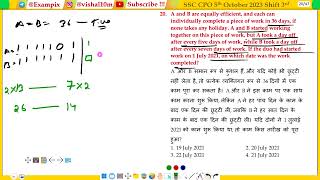 A and B are equally efficient and each can individually complete a piece of work in 36 days if none [upl. by Blasius]