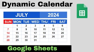 Dynamic Calendar in Google Sheets in Hindi  Google in Sheets Calendar [upl. by Oterol]