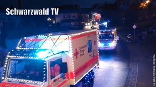 🚨🚒🚑 Lichterfahrt 2021 von Feuerwehr und DRK in Ettringen und Sankt Johann [upl. by Birck729]