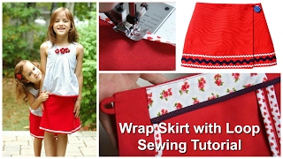 Wrap Skirt with Rouleaux Loop Fastening  Sewing Tutorial  Sewing Pattern Jutta  Frocks amp Frolics [upl. by Fitting835]