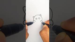 Kitty drawing easy for kids cat art idea [upl. by Enelrats]