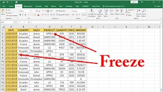 How to freeze rows and columns at the same time in excel 2019 [upl. by Nuahsal]