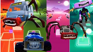 Ambulance eater vs the Giant monster Doc Hudson vs Truck eater Garrys mod vs Thanos car eater [upl. by Haronid]