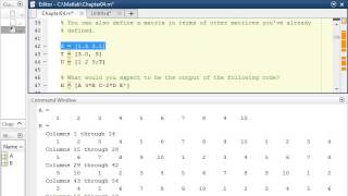 Creating Matrices in Matlab [upl. by Huston]