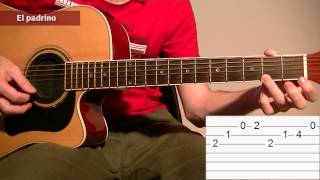 How To Play The Godfather Theme Song Acoustic Guitar Tab Lesson TCDG [upl. by Adnoral144]