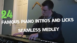 24 Famous Piano Intros and Licks  A Seamless Medley  Pop Rock Jazz and Classical [upl. by Rodgiva461]