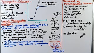 Polarography  Polarographic Maxima  Cause and removal of polarographic Maxima [upl. by Stephannie]