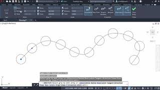 Copy an object along a path curve  ARRAYPATH  AutoCAD Tips in 60 Seconds [upl. by Cykana81]