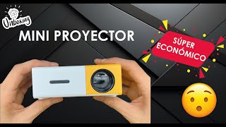 MINI PROYECTOR SÚPER ECONÓMICO Unboxing y Primeras Impresiones unboxing proyector [upl. by Llemmart]