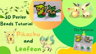 3D Perler Beads Tutorial Pikachu and Leafeon [upl. by Ahsiemat]