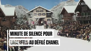 Karl Lagerfeld  flocons et larmes pour sa dernière collection chez Chanel [upl. by Ehrman942]