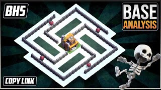 THE ULTIMATE BH5 TROPHY defense Base 2021 Builder Hall 5 Trophy Base Design with Copy Link  COC [upl. by Werbel988]