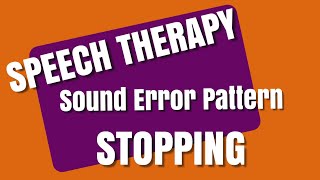 Speech Therapy Preschool Sound Error Pattern STOPPING [upl. by Nadine]