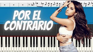 Becky G  POR EL CONTRARIO with Leonardo Aguilar amp Ángela Aguilar  Piano Tutorial  Midi [upl. by Akerehs]