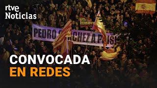 PROTESTAS en la SEDE del PSOE en contra de los PACTOS de INVESTIDURA y la LEY de AMNISTÍA  RTVE [upl. by Mauralia752]