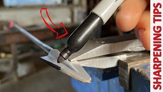 Broadhead Sharpening Tips and Tricks  Single Bevel or Double [upl. by Idel]