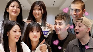 British College Students get SHY in front of KPOP Girl Group fromis9 [upl. by Batory]